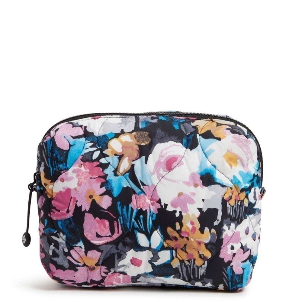 Vera Bradley Featherweight Medium Cosmetic Bag Travel ARTIST GARDEN print